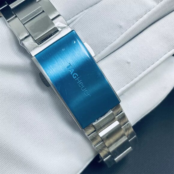 AUTH TAG HEUER AQUARACER 300M SWISS DIAL SILVER TONE MEN'S WATCH WAY1112.BA0928 - Picture 7 of 8